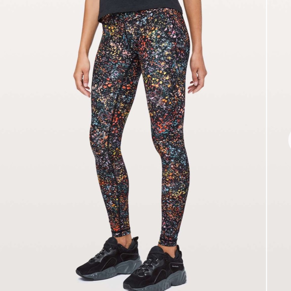 Lululemon flowerescent multi Wunder unders - size 10